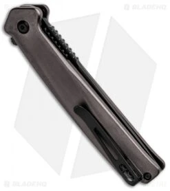 CRKT Onion Helical Liner Lock Knife Black Aluminum (3.52" Black D2) K500GKP -Blade HQ CRKT Onion Helical LL Tanto Aluminum Black K500GKP BHQ 92301 jr side