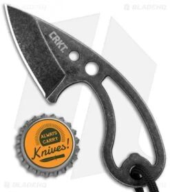 CRKT Owlet Fixed Blade Neck Knife Skeletonized (2.125" Black Stonewash) 2716 -Blade HQ CRKT Owlet Neck Skeletonized Black SW 2716 BHQ 103912 jr bottlecap