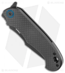 CRKT PSD Liner Lock Spring Assisted Knife Black G-10 / CF (3.6" Black Serr) -Blade HQ CRKT PSD CF G 10 Base LL DP Black BHQ 138951 jr spine