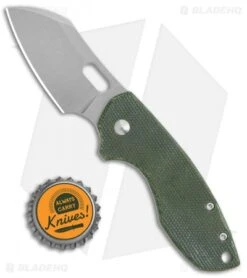 CRKT Pilar Exclusive Frame Lock Knife Green Micarta (2.4" Stonewash D2) -Blade HQ CRKT Pilar FL Green Micarta SW D2 BHQ 113628 jr bottlecap