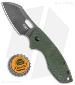 CRKT Pilar Exclusive Frame Lock Knife Green Micarta (2.4" Smokewash D2) -Blade HQ CRKT Pilar FL Green Micarta Smokewash D2 BHQ 113627 jr bottlecap