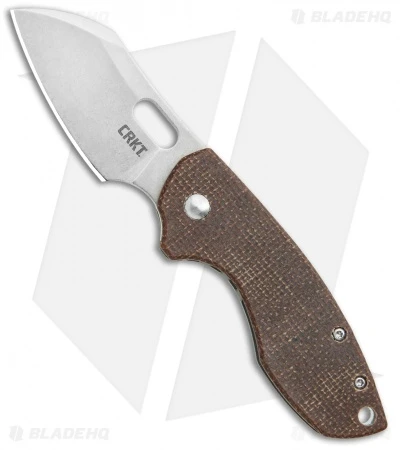 CRKT Pilar Frame Lock Knife Brown Linen Micarta BHQ Exclusive (2.4" Stonewash) 3 CRKT Pilar Frame Lock Knife Brown Linen Micarta BHQ Exclusive (2.4" Stonewash)
