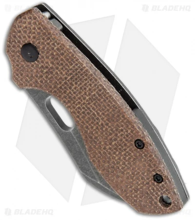 CRKT Pilar Frame Lock Knife Brown Linen Micarta BHQ Exclusive (2.4" Smokewash) 4 CRKT Pilar Frame Lock Knife Brown Linen Micarta BHQ Exclusive (2.4" Smokewash) - Image 2
