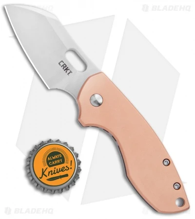 CRKT Pilar Frame Lock Knife Stainless Steel/Copper (2.4" Satin) 5311CU 6 CRKT Pilar Frame Lock Knife Stainless Steel/Copper (2.4" Satin) 5311CU - Image 4
