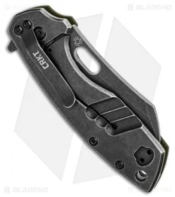 CRKT Pilar Large Frame Lock Knife OD Green G-10 (2.6" Black SW D2) BHQ Exclusive -Blade HQ CRKT Pilar Large Frame Lock Knife OD Green G 10 Black SW BHQ 117055 jr side