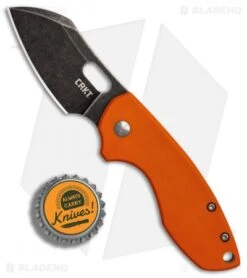 CRKT Pilar Frame Lock Knife Orange G-10 (2.4" Black SW) 5311GKG -Blade HQ CRKT Pilar Orange G10 Acid SW BHQ 84147 er bottlecap