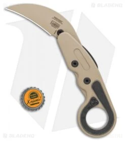 CRKT Provoke Kinematic Morphing Karambit Folding Knife (2.4" Desert Sand) -Blade HQ CRKT Provoke Kinematic Morphing Karambit Folding Knife 2.4in Desert Sand 4040DS BHQ 113912 LS Bottlecap