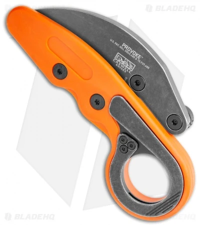 CRKT Provoke Orange Kinematic Morphing Karambit Folding Knife (2.4" Black) 4041O 4 CRKT Provoke Orange Kinematic Morphing Karambit Folding Knife (2.4" Black) 4041O - Image 2