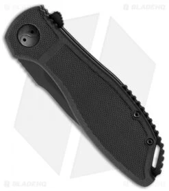 CRKT Prowess Drop Point Liner Lock Flipper Knife (3.36" Black Serr) K290KKS -Blade HQ CRKT Prowess DP black serr K290KXP BHQ 71239 er spine