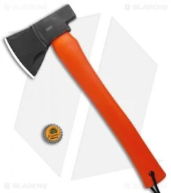 CRKT Johnson Chogan Hatchet 13.25" Axe - Orange GRN -Blade HQ CRKT RMJ Tactical Chogan Splitting Hatchet Orange Black BHQ 138975 jr bottlecap