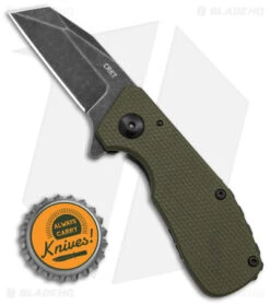 CRKT Graham Razelcliffe Frame Lock Knife OD Green G-10 (2.4" Black Stonewash) -Blade HQ CRKT Razecliffe OD G10 Black Blade BHQ 140696 td size