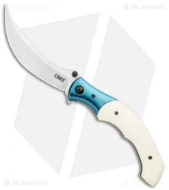 CRKT Ritual Spring Assisted Knife Ivory Micarta (4.5" Satin) 7471