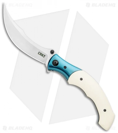 CRKT Ritual Spring Assisted Knife Ivory Micarta (4.5" Satin) 7471 3 CRKT Ritual Spring Assisted Knife Ivory Micarta (4.5" Satin) 7471