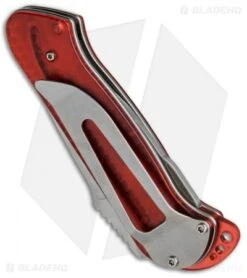 CRKT Rollock Pocket Knife Red Translucent (2.25" Polish) 5202R -Blade HQ CRKT Rollock Red Translucent Polish 5202R BHQ 68540 jr side