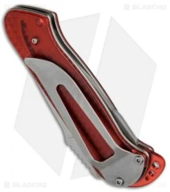 CRKT Rollock Pocket Knife Red Translucent (2.25" Polish Serr) 5212R 8 CRKT Rollock Pocket Knife Red Translucent (2.25" Polish Serr) 5212R -Blade HQ CRKT Rollock Red Translucent Polish Serr 5212R BHQ 68539 jr side