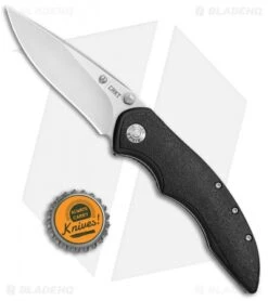 CRKT Ruger Knives High-Brass Spring Assisted Knife Black (3.19" Satin) R2601 -Blade HQ CRKT Ruger High Brass SA Black Satin R2601 BHQ 76850 jr bottlecap