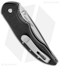 CRKT Ruger Knives High-Brass Spring Assisted Knife Black (3.19" Satin) R2601 -Blade HQ CRKT Ruger High Brass SA Black Satin R2601 BHQ 76850 jr side