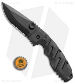 CRKT Ryan Seven Liner Lock Knife Black (3.375" Black Serr) 6813K -Blade HQ CRKT Ryan Seven LL Black Black Serr 6813K BHQ 75698 jr bottlecap