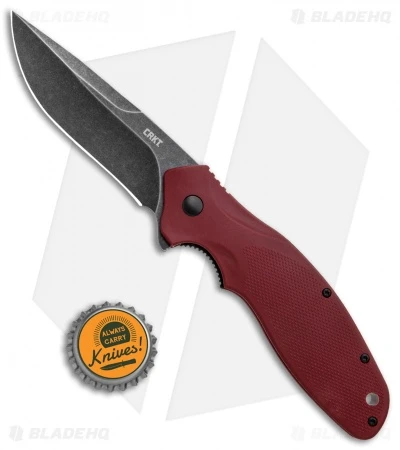CRKT Shenanigan Spring Assisted Knife Maroon GRN (3.4" Black SW) K800RKP 6 CRKT Shenanigan Spring Assisted Knife Maroon GRN (3.4" Black SW) K800RKP - Image 4