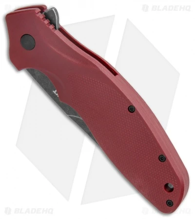 CRKT Shenanigan Spring Assisted Knife Maroon GRN (3.4" Black SW) K800RKP 4 CRKT Shenanigan Spring Assisted Knife Maroon GRN (3.4" Black SW) K800RKP - Image 2