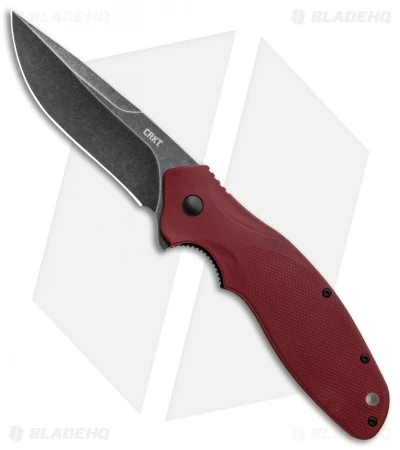 CRKT Shenanigan Spring Assisted Knife Maroon GRN (3.4" Black SW) K800RKP 3 CRKT Shenanigan Spring Assisted Knife Maroon GRN (3.4" Black SW) K800RKP
