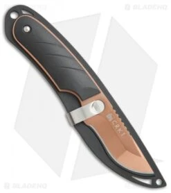 CRKT Side Hawg 2 Fixed Blade Neck Knife W/ Pivot Sheath (2.25" Bronze) 2404BR -Blade HQ CRKT Side Hawg 2 neck knife pivot sheath bronze 2404BR BHQ 69071 er spine