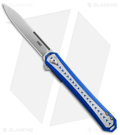 CRKT Stickler Liner Lock Assisted Flipper Knife Blue Aluminum (3.4" Satin) 3 CRKT Stickler Liner Lock Assisted Flipper Knife Blue Aluminum (3.4" Satin)