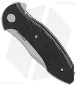 CRKT Ochs Terrestrial Liner Lock Knife Black G-10 (3.3" Satin) 5370 -Blade HQ CRKT Terrestrial Black G10 satin BHQ 76680 er spine