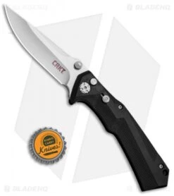 CRKT Tighe Tac Two Clip Point Automatic Knife GRN (3.38" Satin) 5230-Conv -Blade HQ CRKT Tighe Tac Two Clip GRN CONV CRKT 5230 BHQ 71815 jr bottlecap
