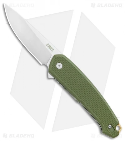 CRKT Vox Tueto Spring Assisted Flipper Knife OD Green G-10 (3.3" Satin) 5325 3 CRKT Vox Tueto Spring Assisted Flipper Knife OD Green G-10 (3.3" Satin) 5325