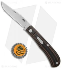 CRKT Rogers Venandi Slip Joint Knife Black/Brown G-10 (3.1" Bead Blast) -Blade HQ CRKT Venandi Layered Black Brown G 10 SJ BB BHQ 138968 jr bottlecap
