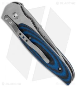 CRKT Viele Wasp Liner Lock Knife Black/Blue G-10 (2.8" Bead Blast) 8002 -Blade HQ CRKT Viele Wasp LL Black Blue G 10 BB 8002 BHQ 87016 jr side