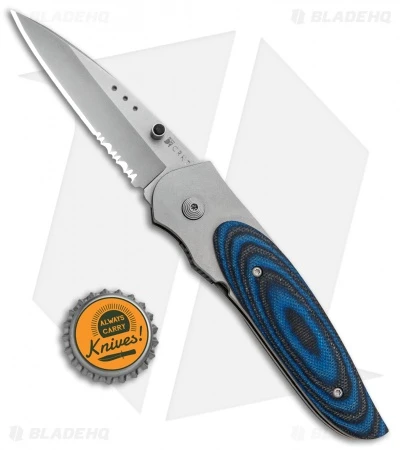 CRKT Viele Wasp Liner Lock Knife Black/Blue G-10 (2.8" Bead Blast Serr) 8012 6 CRKT Viele Wasp Liner Lock Knife Black/Blue G-10 (2.8" Bead Blast Serr) 8012 - Image 4