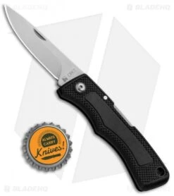 CRKT Wrangler Lockback Knife Black Zytel (2.6" Bead Blast) 6401 -Blade HQ CRKT Wrangler LB Black Zytel BB 6401 BHQ 87728 jr bottlecap