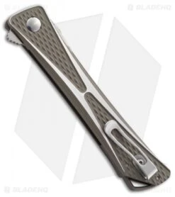CRKT Crossbones Liner Lock Knife Aluminum (3.5" Satin) 7530 -Blade HQ CRKT crossbones 7530 BHQ 51835 er side