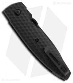 CRKT Lucas Burnley Aux Liner Lock Folding Knife Black (3.25" Black Serr)1221K -Blade HQ CRKT lucas burnley aux black black 1221K BHQ 51816 er side