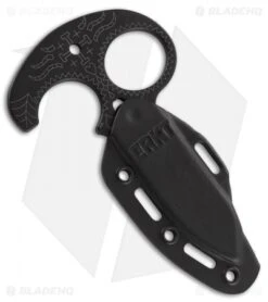 CRKT Tecpatl "Forged By War" Fixed Blade Push Dagger (3.3" Black) 2261 -Blade HQ CRKT tecpatl 2261 BHQ 51820 er sheath