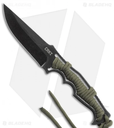 CRKT Tighe Breaker Fixed Blade Knife Green Paracord (4.25" Black Stonewash)1110 3 CRKT Tighe Breaker Fixed Blade Knife Green Paracord (4.25" Black Stonewash)1110