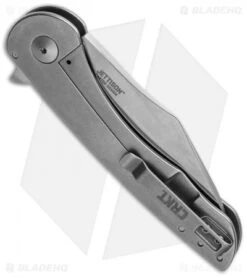 CRKT Jettison Frame Lock Flipper Knife (3.25" Stonewash) 6130 -Blade HQ ckrt jettison 6130 cm side