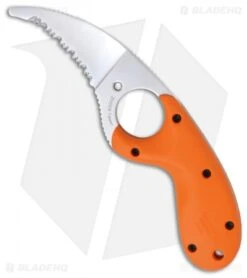 CRKT Kommer Bear Claw Fixed Blade Knife Orange (2.375" Satin) 2510ER