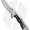 CRKT Graphite Glenn Klecker Liner Lock Knife (3.06" Satin Serr) 5195 -Blade HQ crkt 5195 klecker graphite serrated