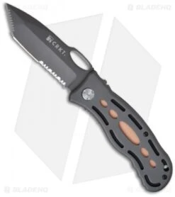 CRKT Lake Thunderbolt 2 Liner Lock Knife (3.43" Gray Serr) 7131