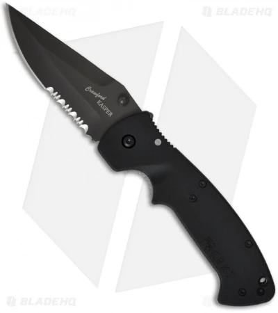 CRKT Crawford Kasper Liner Lock Knife (3.75" Black Serr) 6783Z 3 CRKT Crawford Kasper Liner Lock Knife (3.75" Black Serr) 6783Z