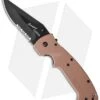 CRKT Crawford Kasper Liner Lock Knife Tan Zytel (3.75" Black Serr) 6783DB -Blade HQ crkt crawford kasper tan 6783db cm