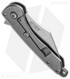 CRKT Jettison Compact Frame Lock Flipper Knife Titanium (2" Stonewash) 6120 -Blade HQ crkt jettison 6120 side cm 2