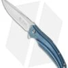 CRKT Ken Onion Ripple Frame Lock Knife Blue (3.125" Satin) K405BXP -Blade HQ crkt ken ontion ripple blue folding knife satin plain k405bxp