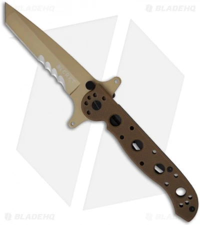 CRKT Carson M16-13DSFG Tanto Flipper Knife Desert Tan G-10 (3.5" Serr) 3 CRKT Carson M16-13DSFG Tanto Flipper Knife Desert Tan G-10 (3.5" Serr)