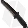 CRKT M60-16NK SOTFB Large Fixed Blade Tanto Knife (6.13" Black Serr) -Blade HQ crkt m60 16nk softb black