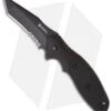 CRKT Shenanigan Tanto Liner Lock Knife Black Aluminum (3.25" Black Serr) K490KKS -Blade HQ crkt onioin shenanigan k490kks