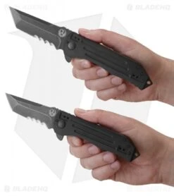 CRKT Ruger Knives 2-Stage Tanto Flipper Knife (4" Black SW) R2101K 7 CRKT Ruger Knives 2-Stage Tanto Flipper Knife (4" Black SW) R2101K -Blade HQ crkt ruger r2103k hand cm 3